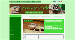 Desktop Screenshot of leopardgeckos.de